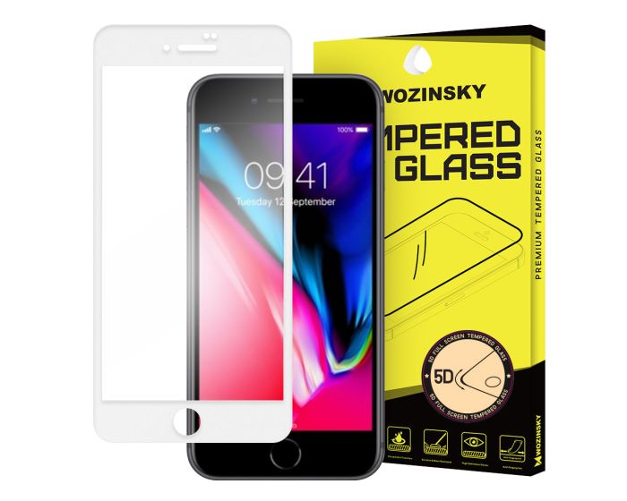 Wozinsky Full Glue Full Face White Αντιχαρακτικό Γυαλί 9H Tempered Glass (iPhone 6 / 7 / 8 / SE 2020 / 2022)