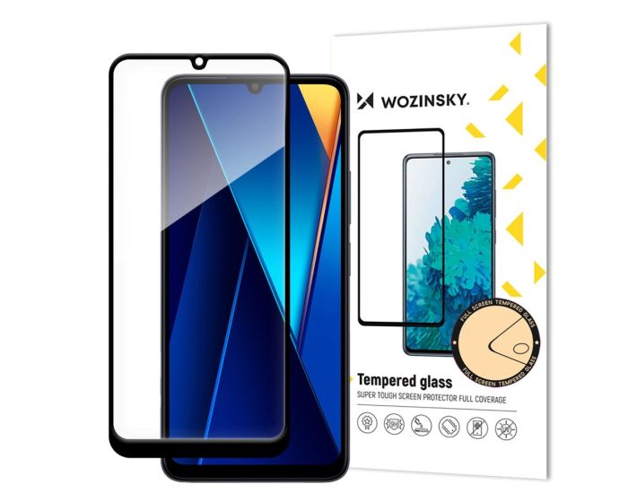 Wozinsky Full Glue Full Face Case Friendly Black Αντιχαρακτικό Γυαλί 9H Tempered Glass (Xiaomi Redmi 13C / Poco C65)