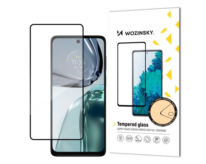 Wozinsky Full Glue Full Face Case Friendly Black Αντιχαρακτικό Γυαλί 9H Tempered Glass (Motorola Moto G62 5G)