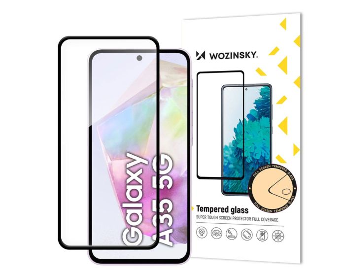 Wozinsky Full Glue Full Face Case Friendly Black Αντιχαρακτικό Γυαλί 9H Tempered Glass (Samsung Galaxy A35 5G)