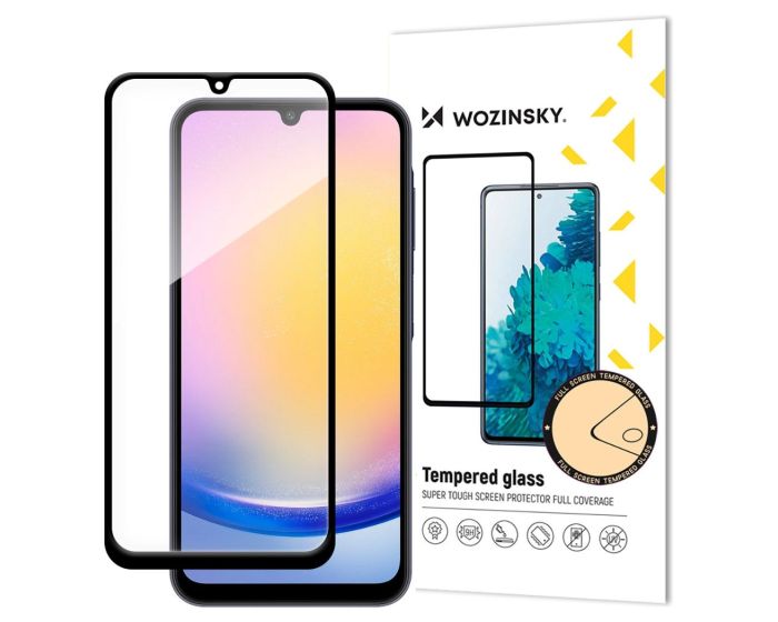 Wozinsky Full Glue Full Face Case Friendly Black Αντιχαρακτικό Γυαλί 9H Tempered Glass (Samsung Galaxy A25 5G)