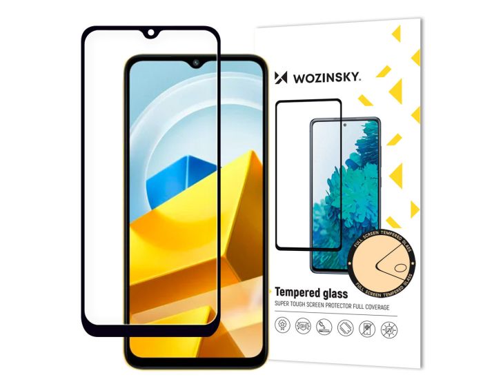 Wozinsky Full Glue Full Face Case Friendly Black Αντιχαρακτικό Γυαλί 9H Tempered Glass (Xiaomi Poco M5)