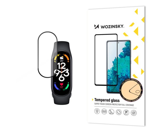 Wozinsky Full Glue Full Face Case Friendly Black Αντιχαρακτικό Γυαλί 9H Tempered Glass (Xiaomi Mi Band 7)