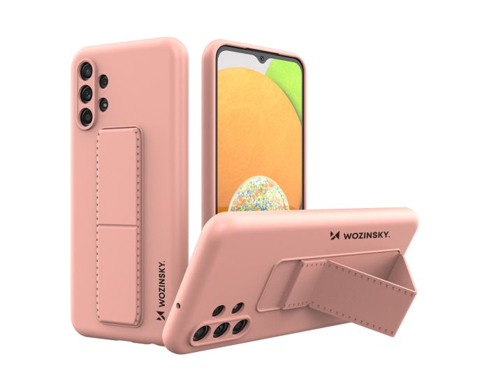 Wozinsky Kickstand Flexible Silicone Case - Θήκη Σιλικόνης με Stand Pink (Samsung Galaxy A13 5G)