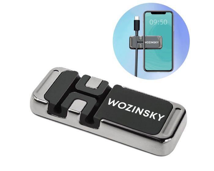 Wozinsky Magnetic Phone Holder with Cable Organizer (WMCDO-B1) Βάση για Κινητό 4'' έως 6,5'' - Black