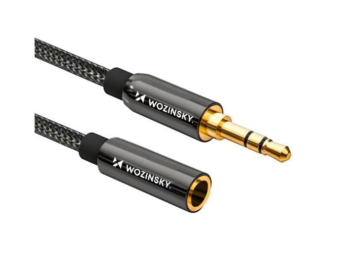 Wozinsky Stereo 3.5mm Mini Audio Jack AUX Cable (Female-Male) Καλώδιο 3m Black