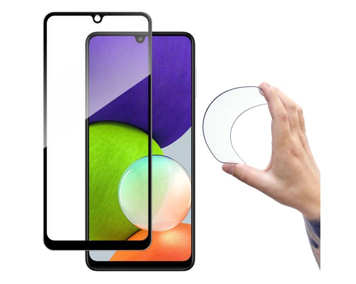 Wozinsky Nano Flexi Full Face Black Αντιχαρακτικό 9H Hybrid Screen Protector (Samsung Galaxy A22 4G)