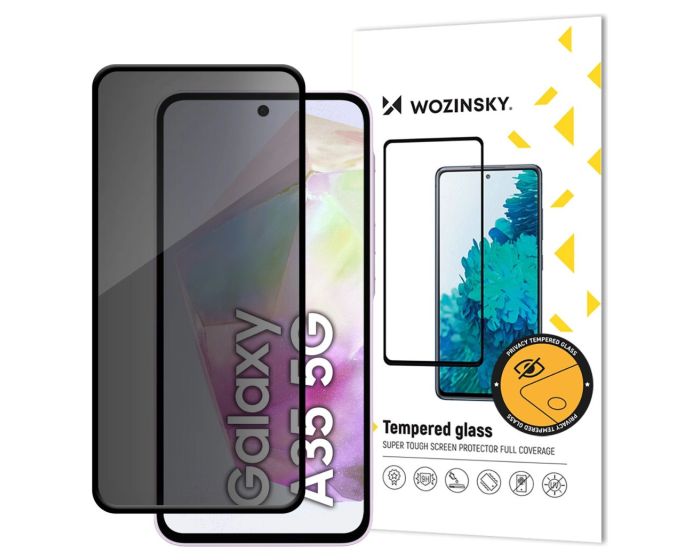 Wozinsky Privacy 3D Full Glue Full Face Αντιχαρακτικό Γυαλί Tempered Glass Black Frame (Samsung Galaxy A35 5G)