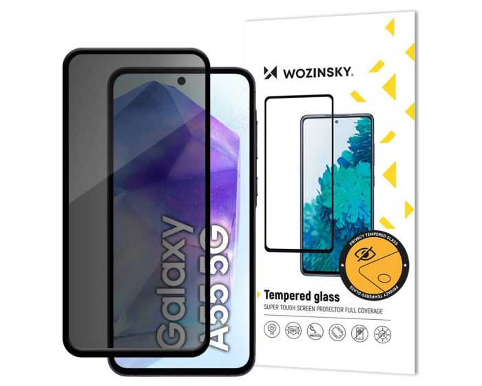 Wozinsky Privacy 3D Full Glue Full Face Αντιχαρακτικό Γυαλί Tempered Glass Black Frame (Samsung Galaxy A55 5G)