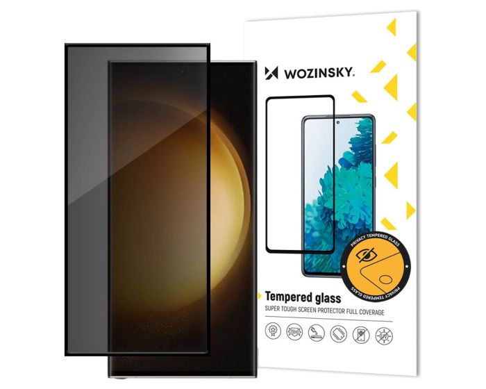 Wozinsky Privacy 3D Full Glue Full Face Αντιχαρακτικό Γυαλί Tempered Glass Black Frame (Samsung Galaxy S24 Ultra)