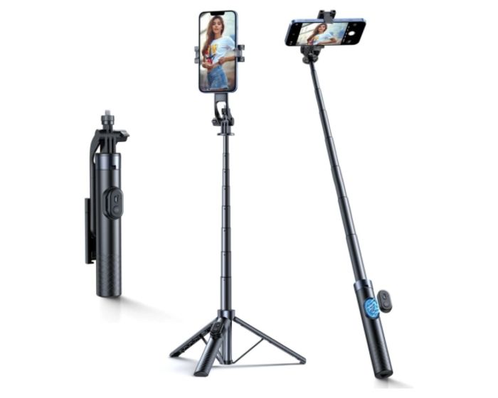 Wozinsky Selfie Stick WC1Y30S 1.3m Bluetooth Wireless Tripod / Selfie Stick για Κινητά - Black - MT83084