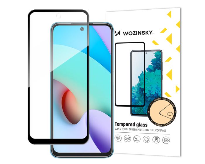 Wozinsky Full Glue Full Face Case Friendly Black Αντιχαρακτικό Γυαλί 9H Tempered Glass (Xiaomi Redmi 10)