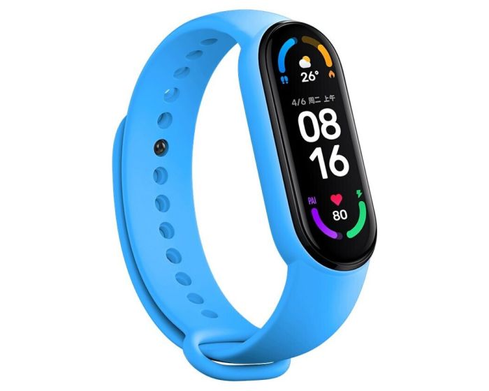 Silicone Wristband Strap Blue - Λουράκι Σιλικόνης για Xiaomi Mi Band 5/6/7