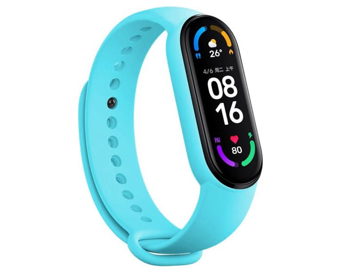 Silicone Wristband Strap Light Blue - Λουράκι Σιλικόνης για Xiaomi Mi Band 5/6/7