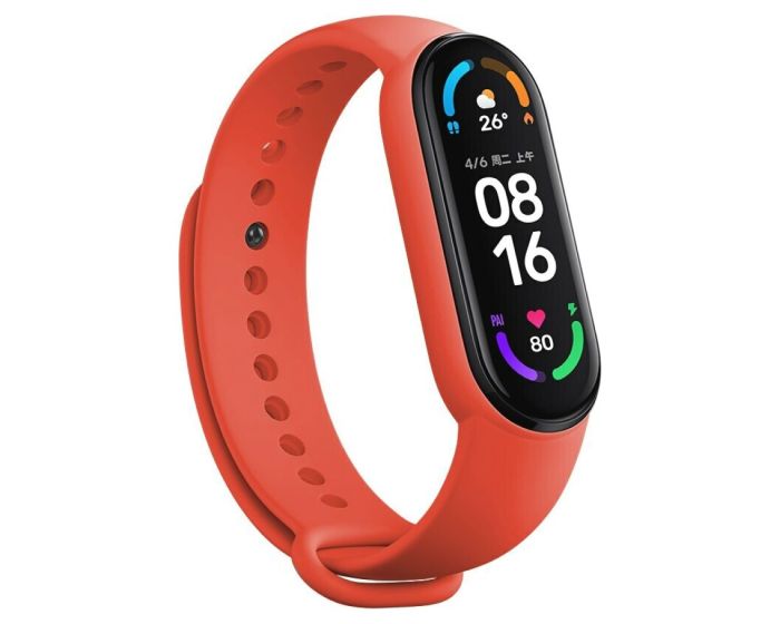 Silicone Wristband Strap Red - Λουράκι Σιλικόνης για Xiaomi Mi Band 5/6/7