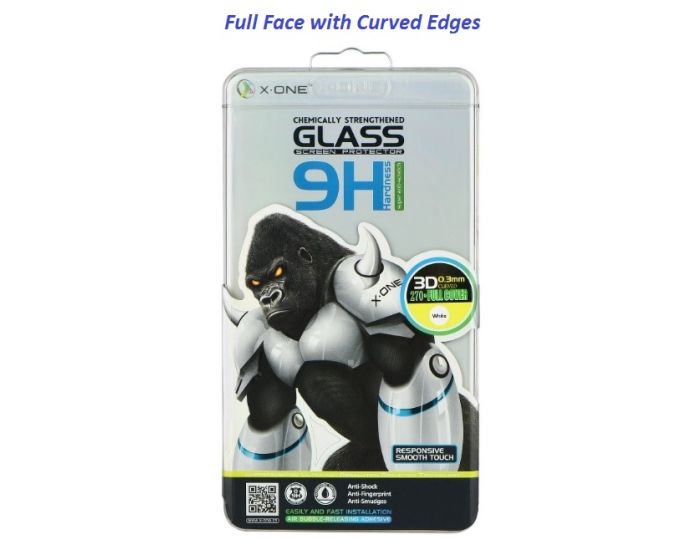 X-One 3D Full Face Curved White Αντιχαρακτικό Γυαλί 9H Tempered Glass (Samsung Galaxy S8 Plus)