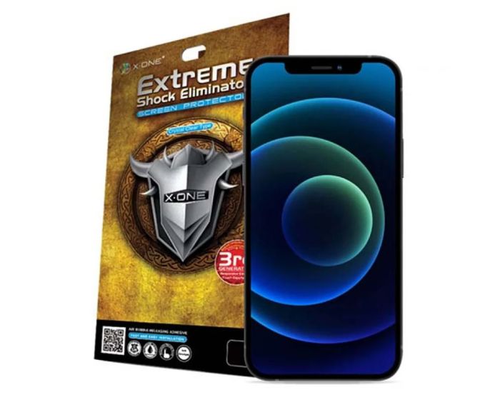 X-One Full Face Shock Absorption Screen Protector Upgraded V.2+ Μεμβράνη Οθόνης Black (iPhone X / Xs / 11 Pro)