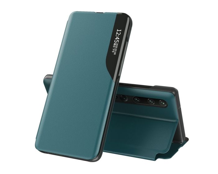 Eco Leather View Case Θήκη Πορτοφόλι με Stand - Green (Xiaomi Mi 10 / Mi 10 Pro)