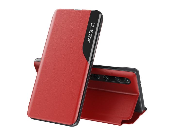 Eco Leather View Case Θήκη Πορτοφόλι με Stand - Red (Xiaomi Mi 10 / Mi 10 Pro)