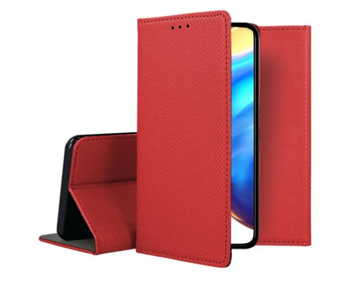 Forcell Smart Book Case με Δυνατότητα Stand Θήκη Πορτοφόλι Red (Xiaomi Mi 10T 5G / 10T Pro 5G)