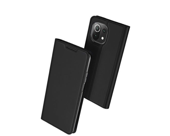 DUX DUCIS SkinPro Wallet Case Θήκη Πορτοφόλι με Stand - Black (Xiaomi Mi 11 Lite 4G / 5G)