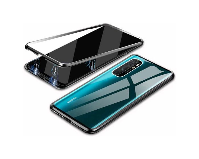 Magneto Bumper Case - Μαγνητική Θήκη Clear / Black (Xiaomi Mi Note 10 Lite)