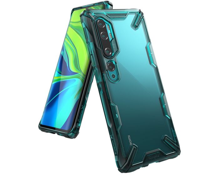 Ringke Fusion-X Σκληρή Θήκη με TPU Bumper Turquoise Green (Xiaomi Mi Note 10 / Note 10 Pro)