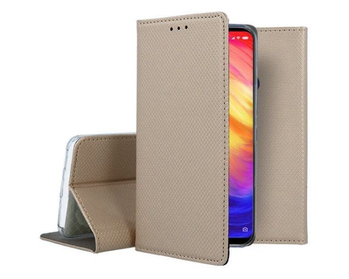 Forcell Smart Book Case με Δυνατότητα Stand Θήκη Πορτοφόλι Gold (Xiaomi Redmi 14C)