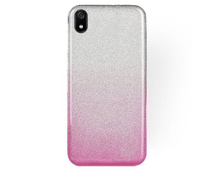 Forcell Glitter Shine Cover Hard Case Clear / Pink (Xiaomi Redmi 7A)