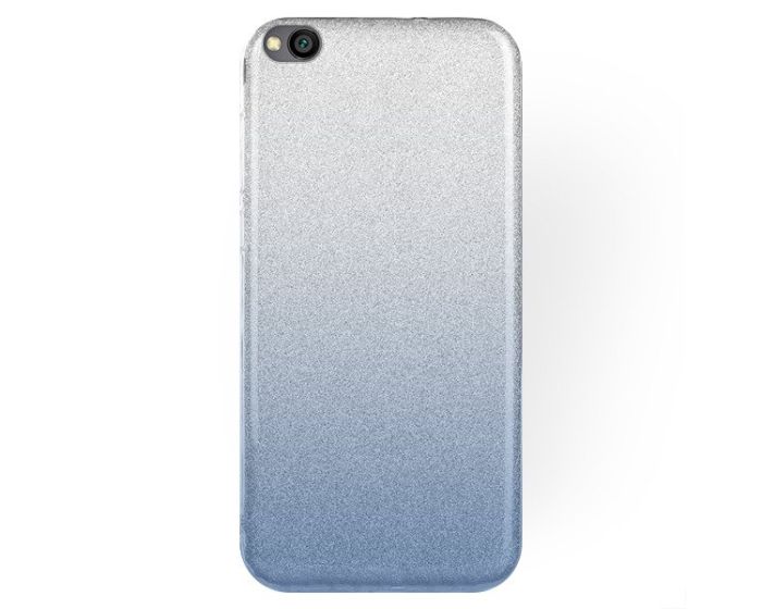 Forcell Glitter Shine Cover Hard Case Clear / Blue (Xiaomi Redmi Go)