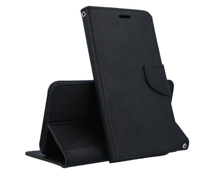 Tel1 Fancy Diary Case Θήκη Πορτοφόλι με δυνατότητα Stand Black (Xiaomi Redmi Note 10 / 10S / Poco M5s)