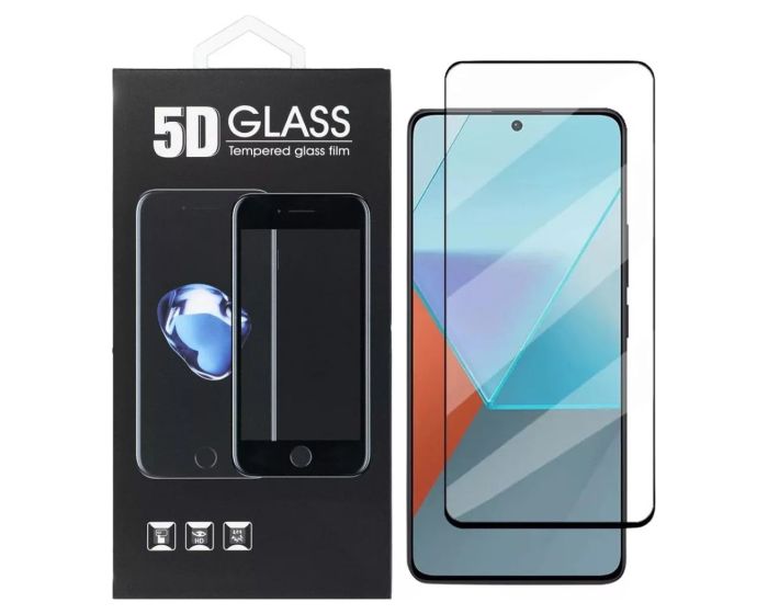 3D Full Glue Full Face Black Αντιχαρακτικό Γυαλί 9H Tempered Glass (Xiaomi Redmi Note 13 5G / Redmi Note 13 Pro 4G)