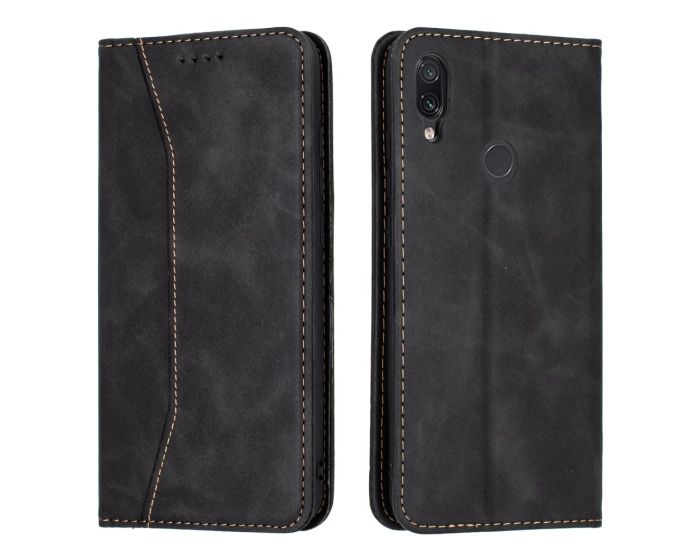 Bodycell PU Leather Book Case Θήκη Πορτοφόλι με Stand - Black (Xiaomi Redmi Note 7 / Note 7 Pro)