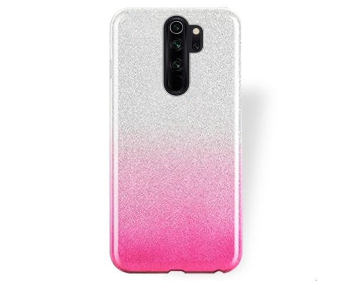 Forcell Glitter Shine Cover Hard Case Clear / Pink (Xiaomi Redmi Note 8 Pro)