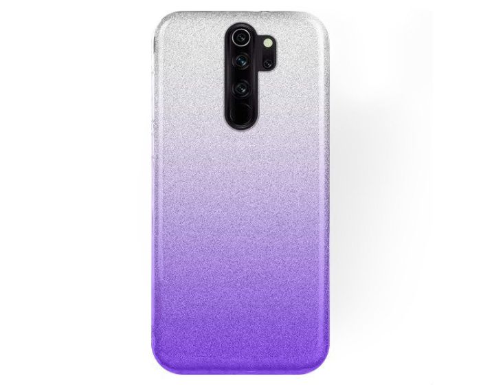 Forcell Glitter Shine Cover Hard Case Clear / Violet (Xiaomi Redmi Note 8 Pro)