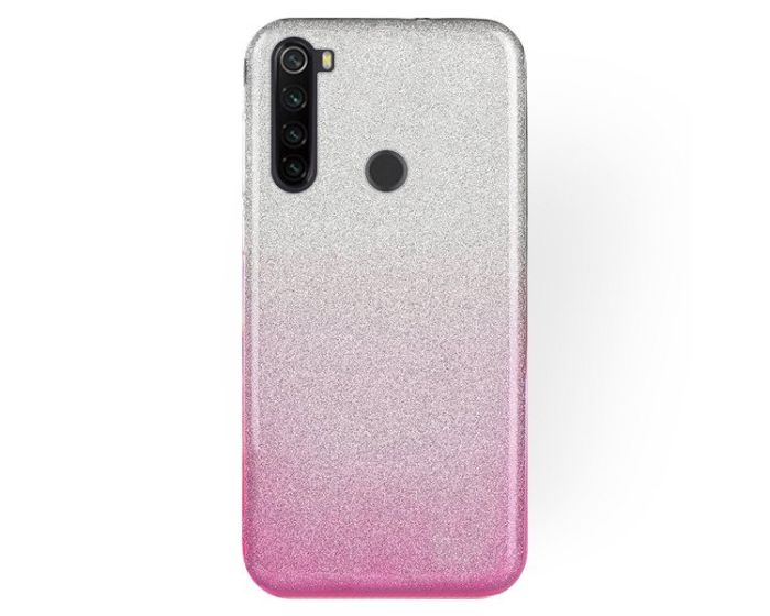 Forcell Glitter Shine Cover Hard Case Clear / Pink (Xiaomi Redmi Note 8T)