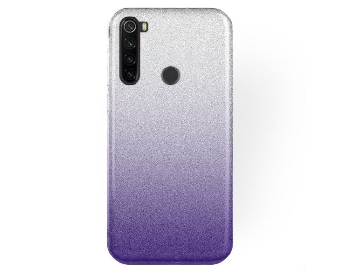 Forcell Glitter Shine Cover Hard Case Clear / Violet (Xiaomi Redmi Note 8T)