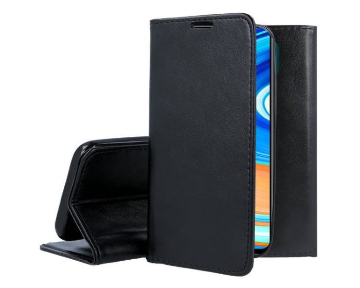 Forcell Magnet Wallet Case Θήκη Πορτοφόλι με δυνατότητα Stand Black (Xiaomi Redmi Note 9)