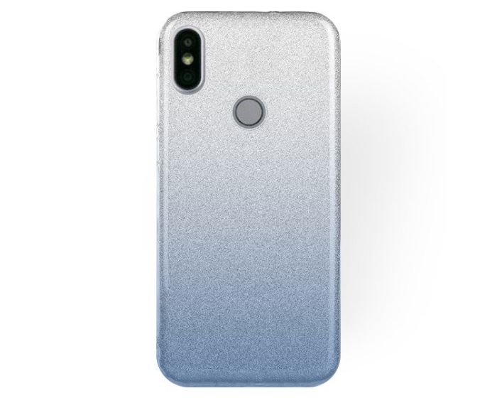 Forcell Glitter Shine Cover Hard Case Clear / Blue (Xiaomi Redmi S2)