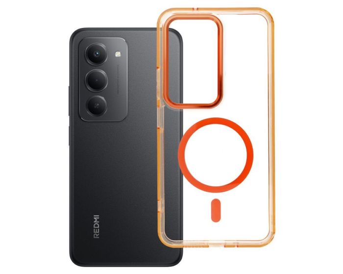 Frame Clear Hybrid Mag Cover Case Θήκη με MagSafe Hermes Orange (Xiaomi Redmi 15 4G / 5G) - MT83234