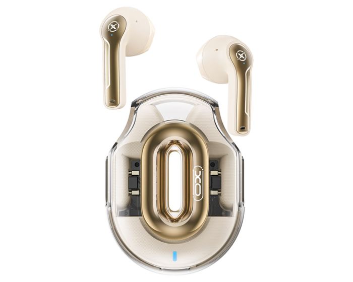 XO X43 TWS Wireless Bluetooth Stereo Earbuds with Charging Box - Beige - MT83980