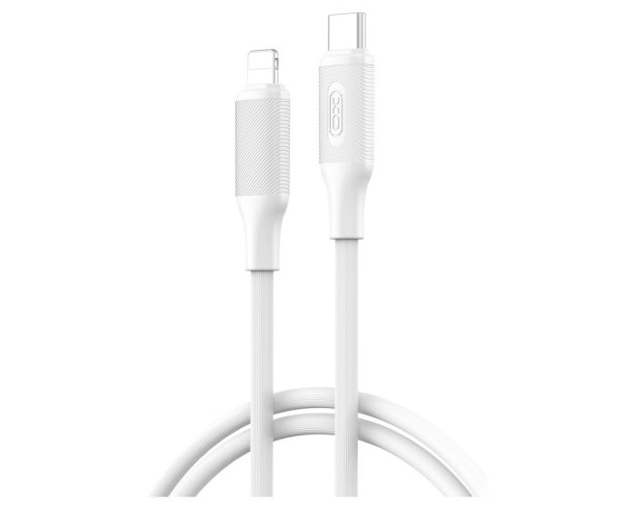 XO NB-Q265A Cable Καλώδιο Φόρτισης PD 27W Lightning σε Type-C 1m - White - MT81728
