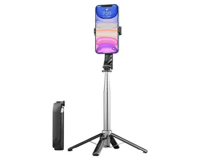 XO SS11 Selfie Stick 100cm with Tripod and Bluetooth Remote για Κινητά - Black