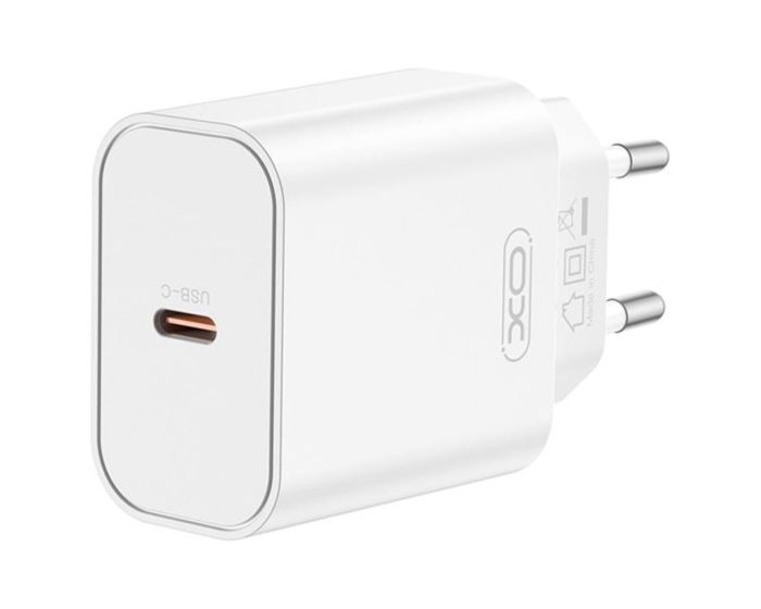 XO CE32 Wall Charger Type-C PD QC 20W Αντάπτορας Φόρτισης Τοίχου - White