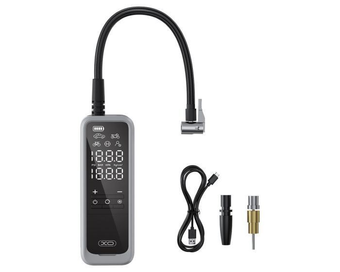 XO CZ018 Universal Wireless Wheel Pump 5000mAh Φορητή Τρόμπα Αυτοκινήτου - Black