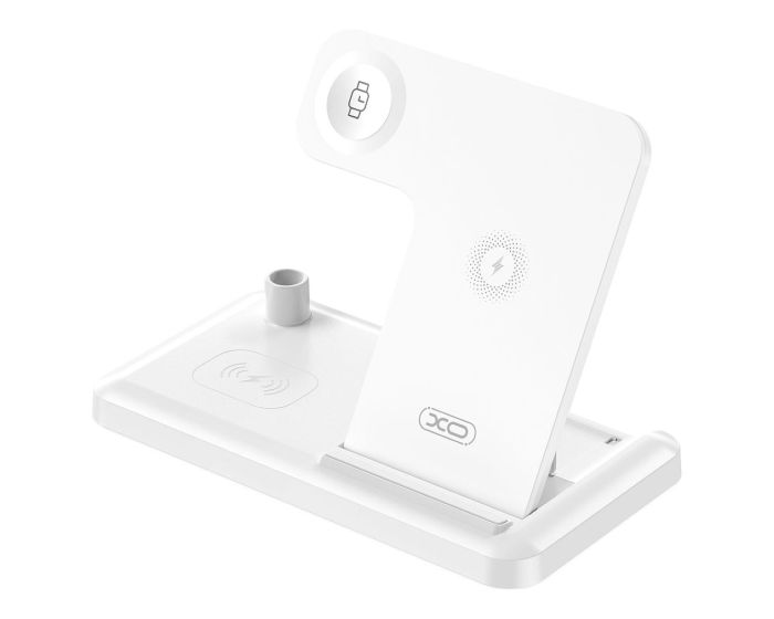 XO WX033 4in1 15W Wireless Charger Ασύρματος Φορτιστής (Apple Watch Series) White