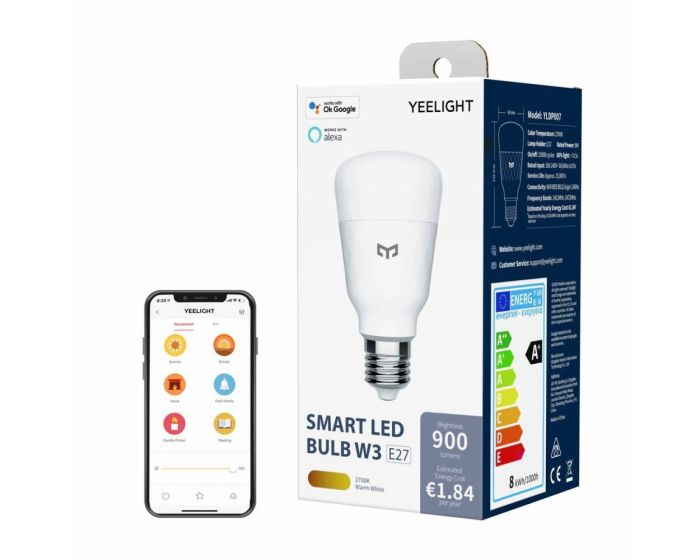 Yeelight Smart Bulb W3 Dimmable Λάμπα LED - White