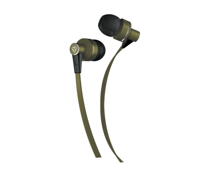 Yenkee Handsfree YHP 105 KI Flat Ακουστικά με Ενσωματωμένο Μικρόφωνο - Khaki