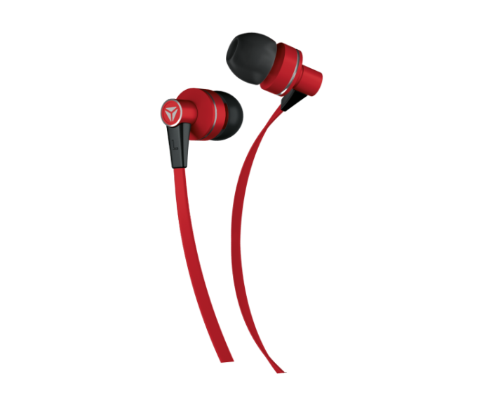 Yenkee Handsfree YHP 105 RD Flat Ακουστικά με Ενσωματωμένο Μικρόφωνο - Red