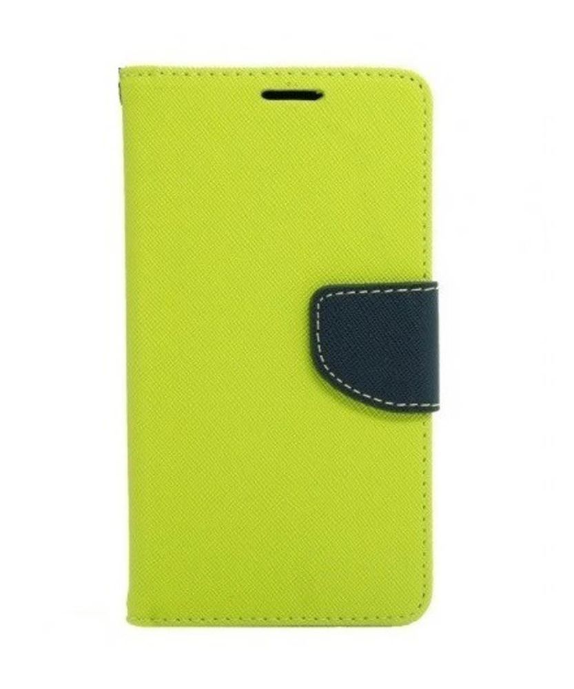 Tel1 Fancy Diary Θήκη Πορτοφόλι με δυνατότητα Stand Lime / Navy (Huawei Ascend G620s)
